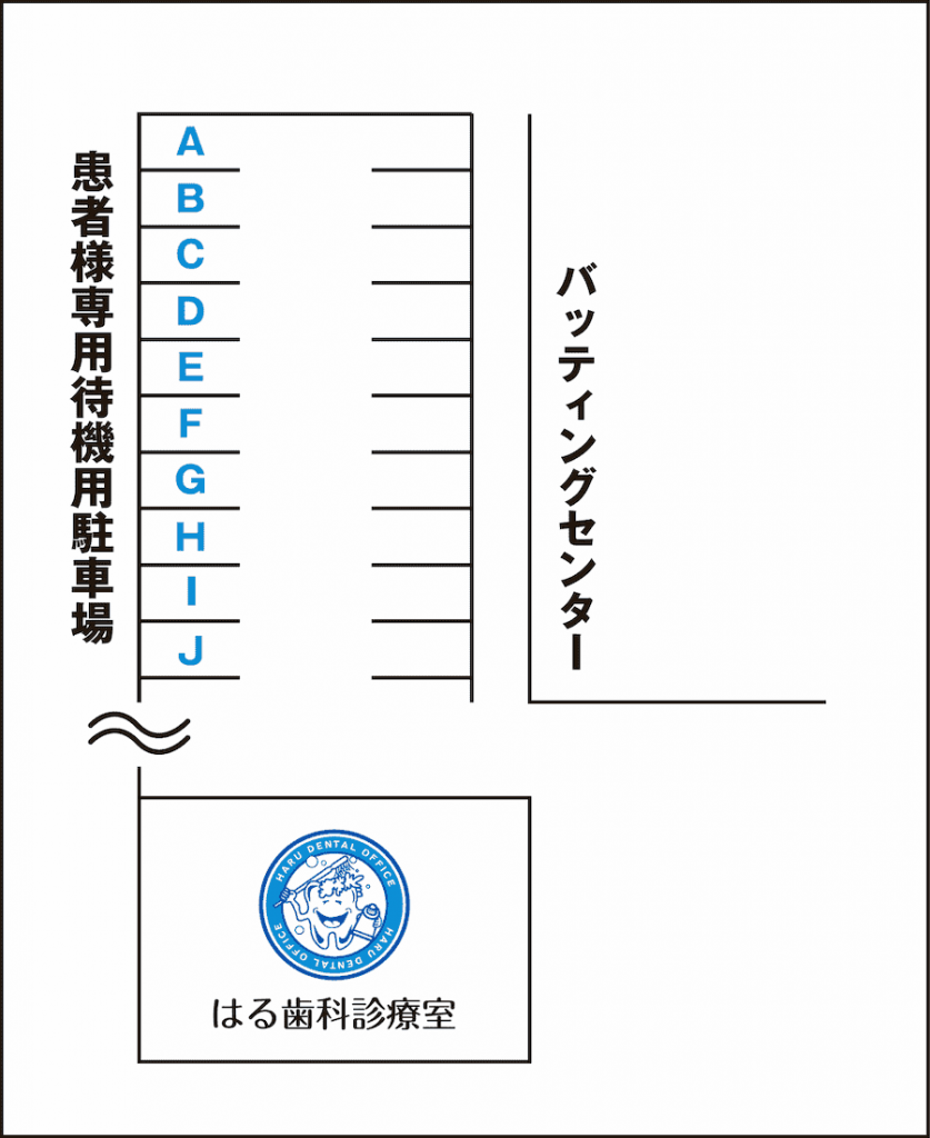 はる歯科患者様専用駐車場図